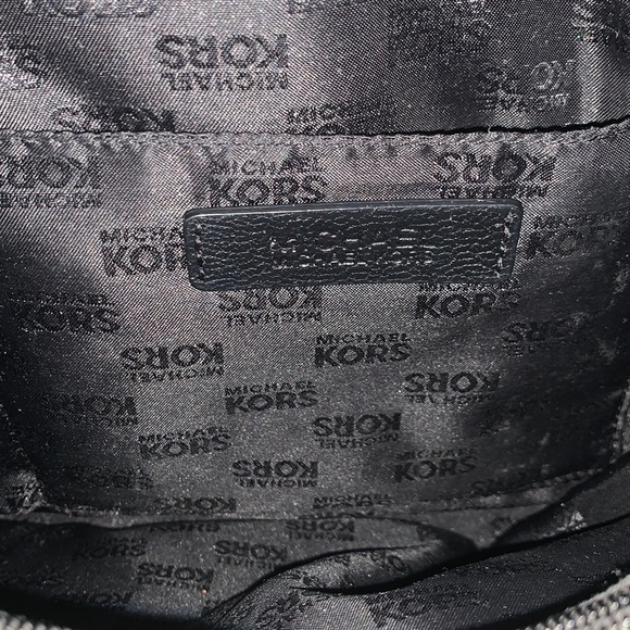 MICHAEL KORS GORGEOUS BLACK CANVAS LEATHER TRIM SATCHEL SHOULDER BAG - Picture 8 of 13